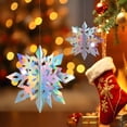 thumbnail image 2 of Garland Geegoods, 36 unidades, copos de nieve iridiscentes 3D de 15 a 25 cm, 2 of 6