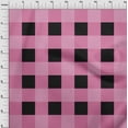 thumbnail image 3 of oneOone Cotton Jersey Pink Fabric Gingham Check Dress Material Fabric Print Fabric By The Yard 58 Inches Wide, 3 of 4