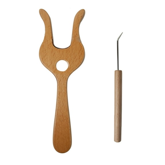 Wood Knitting Fork Braiding Tool Multifunctional Braiding Tool Set for Beginner