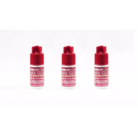 Mia X Pics 3pcs Mia Secret Strong Calcium Vitamin E, Jet Clear Nail Glue Acrylic Art 0.1 oz + Free Temporary Body Tattoo ()