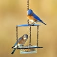 thumbnail image 4 of Mosaic Birds Recycled Glass and Metal Floral Hanging Bird Feeder for Outdoors, Oriole, Cardinal, Finch Bird Feeder, 4 of 8