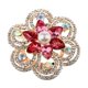 thumbnail image 1 of 2xStatement Rhinestone Flor Bufanda Hebilla Perla Broche Joyería, 1 of 8