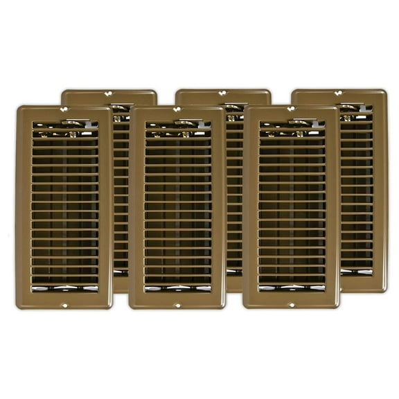 Brown Floor Registers 4 X 8 Lot of 6