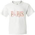 thumbnail image 3 of Inktastic Pink Paris Eiffel Tower with Flowers Youth T-Shirt, 3 of 5