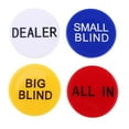 thumbnail image 2 of 2x 4 Piezas Botón de Distribuidor dos cara Cuatro Señales DEALER Button para de Póker Texas Hugo Fichas de póquer del distribuidor, 2 of 7