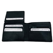 Slim Leather Wallet | Genuine Leather Wallet | Mens Bi-Fold Wallet | Cash Holder | Handcrafted Minimalist wallet | RFID Wallet Black Color