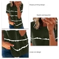 thumbnail image 4 of Summer Short Sleeve T Shirt, Women Short Sleeve T Shirt Loose Cut Stripes Pattern For Office ANGGREK Otros, 4 of 5