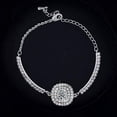 thumbnail image 4 of Luminaré 1ct Austrian Crystal Double Halo Bracelet White Gold Plated for Women Special Occasion, 4 of 5