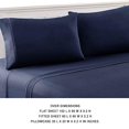 thumbnail image 3 of Benzara BM202199 Bezons Queen Size Microfiber Sheet Set, Navy Blue - 4 Piece, 3 of 3