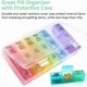 thumbnail image 2 of Weekly Pill Organizer 3-Times-A-Day Pill Box 7 Day Pill Holder Large Compartments Moisture-Proof Pill Case Medication Reminder Portable Container for, 2 of 4