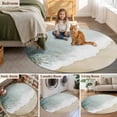 thumbnail image 6 of Area Rug 36in, Nautical Seaside Coastal Waves Floor Carpet Living Room Rug, Sea Water Non-Slip Welcome Mat Indoor Rugs for Bedroom Dining Room, 6 of 9