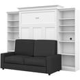 thumbnail image 4 of Atlin Designs Queen Size Modern Wood Murphy Bed with Sofa, White / Gray, 4 of 12