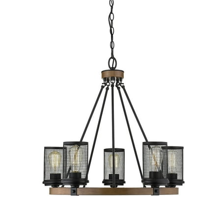 

Millennium Lighting Chandelier Ceiling Light Matte Black/Wood Grain