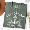 thumbnail image 5 of Lake Ontario Anchor T-shirt Lake Ontario Graphic Tee Great Lakes Apparel Nautical Theme Shirt Anchor Design Top, 5 of 9