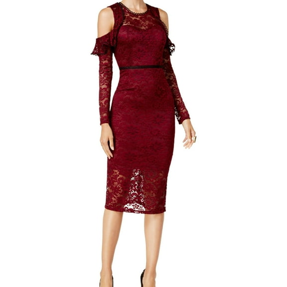 Thalia Sodi Womens Cold-Shoulder A-Line Dress