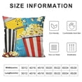 thumbnail image 5 of Qinduosi  Cinema Reversible Throw Pillow Covers Movie Theater Decor Pillow Covers Home Decor for Boys Movie Night Yellow Square Cushion Covers White, 5 of 5