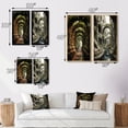 thumbnail image 4 of Designart "Earthy Enchanted Forest in Green and Brown Tunnel I" Tunnels Framed Wall Art Set Of 2 - Green Architecture Frame Gallery Set For Office Decor, 4 of 7