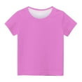 thumbnail image 5 of Xdegoge Short Sleeve Shirts for Girls Crew Neck Summer Fashion Tops Toddler Girl Clothes Solid Color Basic Tees Ofertas En Ofertas De Hoy En Previous Orders History Todays Daily, 5 of 5