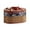 Coffee, variant on 1 Pcs Bamboo Woven Basket, Picnic Basket, Natural Woven Basket with Lid and Handle, Foldable Vintage Storage Basket Organizer for Outdoor Camping Picnic