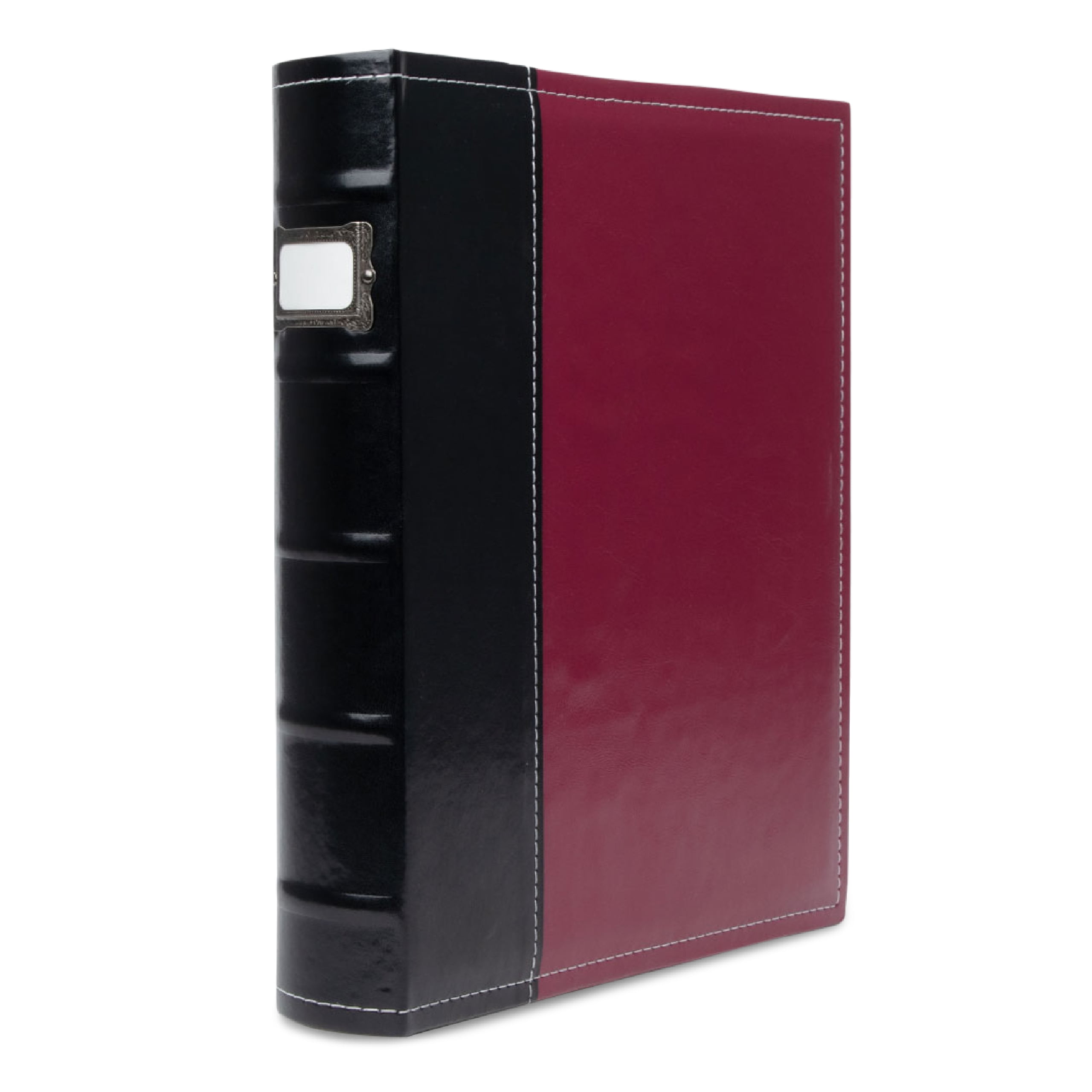 BellagioItalia 3Ring Office Binder Burgundy Leather 225Sheet