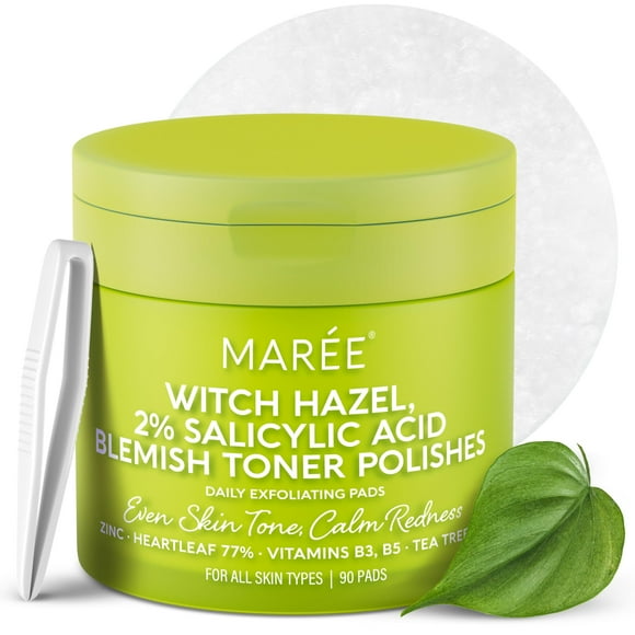 Toner Pads MAREE Blemish w/ BHA Salicylic Acid Witch Hazel
