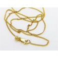 thumbnail image 2 of 10K Yellow Gold 1mm Miami Cuban Chain, FREE Microfiber Cloth, Solid Gourmette Curb Link Mens Womens Necklace, Giorgio Bergamo, 2 of 7
