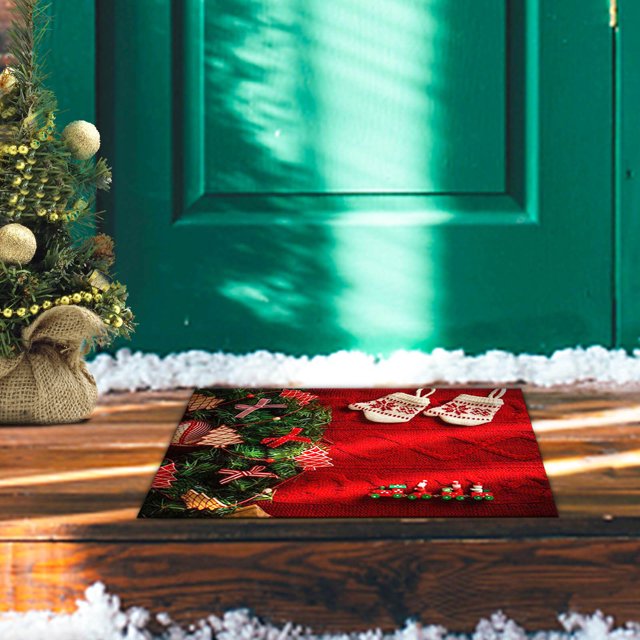 Yhmxh Bathroom Rugs,Rugs for Living Room,Area Rug Christmas Letter Door Mats Kitchen Mats Bedroom Living Room Interior Home Carpet Mats Foyer Carpet