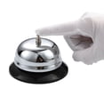 thumbnail image 1 of Reception Call Bell, Desk Call Bell, 3.3 inch Diameter, Service Bell for Hotel, Restaurant, Kitchen, Shop, School, Hospital, Pet Training, Asking for Help (Silver), 1 of 5