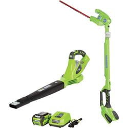 Greenworks 51513 40V Li-Ion G-Max Pole Hedger & Blower Combo - Model No. 24292
