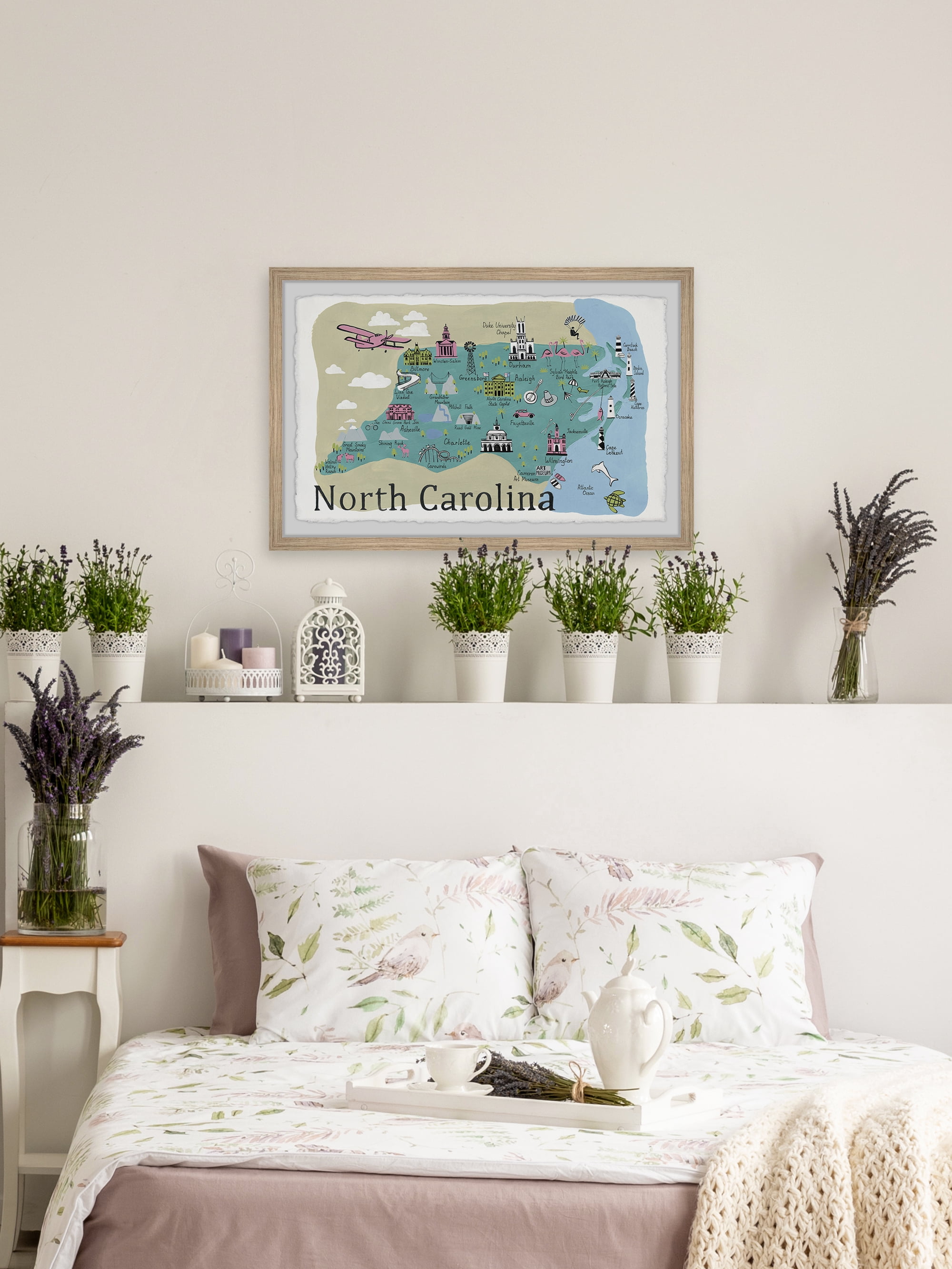 Marmont Hill To North Carolina Framed Wall Art, 16" x 24"