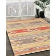 thumbnail image 3 of Ahgly Company Machine Washable Indoor Rectangle Contemporary Sunrise Orange Area Rugs, 4' x 6', 3 of 7