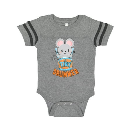 

Inktastic Tiny Drummer Cute Mouse with Orange Drum Gift Baby Boy or Baby Girl Bodysuit