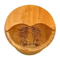 thumbnail image 3 of Bañera de madera bañera de piso de remojo sauna sauna bañera de madera de madera de madera de lavado de madera para cuencas para el pie para el día de, 3 of 8