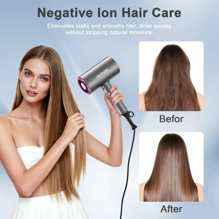 NEXPURE Hair Dryer, 1800W Ionic Blow Dryer, Lightweight, Fast