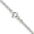 thumbnail image 3 of Sterling Silver 2mm Diamond-Cut Cable Chain (18 X 2) Made In Italy qhc035-18, 3 of 5