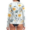 thumbnail image 2 of joogoo Womens UPF 50+ Sun Shirts Dandelion Floral Long Sleeve UV Protection Rash Guard Tops S, 2 of 7