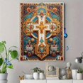 thumbnail image 4 of Qisvanset Ornate Cross Ornament Decor Canvas Print 15.75x11.81 Inches, 4 of 8