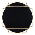 thumbnail image 4 of Kate and Laurel Rateau Modern Scalloped Round Wall Mirror, 28 x 28, Gold, Decorative Wall Decor with Circle Mirror and Scalloped Outer Frame for Trendy Concentric Design, 4 of 7