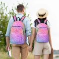 thumbnail image 6 of Daiia Colorful Glitters Vintage Canvas Backpack for Men and Women ,Hiking Backpack,Travel Laptop Bag for School,Large Capacity Backpack, 6 of 8