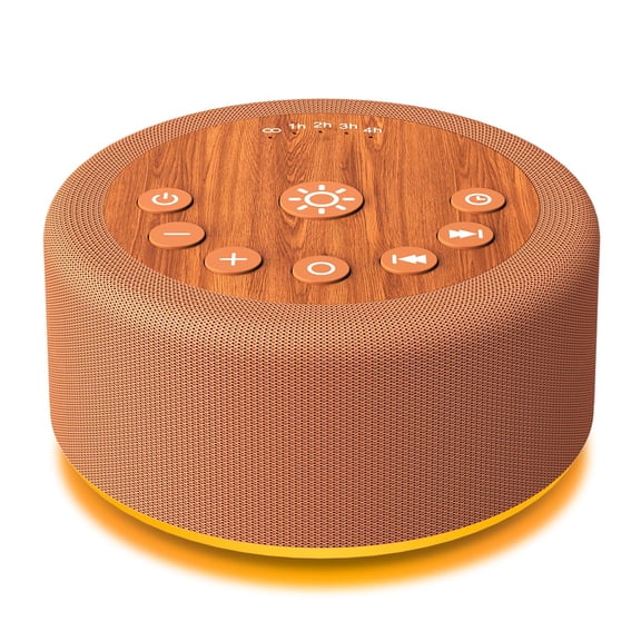 Sound Machine Night Light White Noise Brown Noise Machine 30 Non Looping Sounds 12 Lights 5 Timers 36 Adjustable Volume Memory Function Sleep Sounds Machine for Adult & Home Office Travel