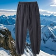 thumbnail image 4 of Betivan Men Joggers Casual Fleece Sherpa Lined Cargo Pants, Elastic Waist Trousers with Multiple Pockets Outdoor Fitness Long Pants, 4 of 5
