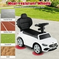 thumbnail image 6 of Gymax 3-in-1 Toddler Push Car w/Adjustable Canopy Under Seat Storage Realistic Sounds White, 6 of 10