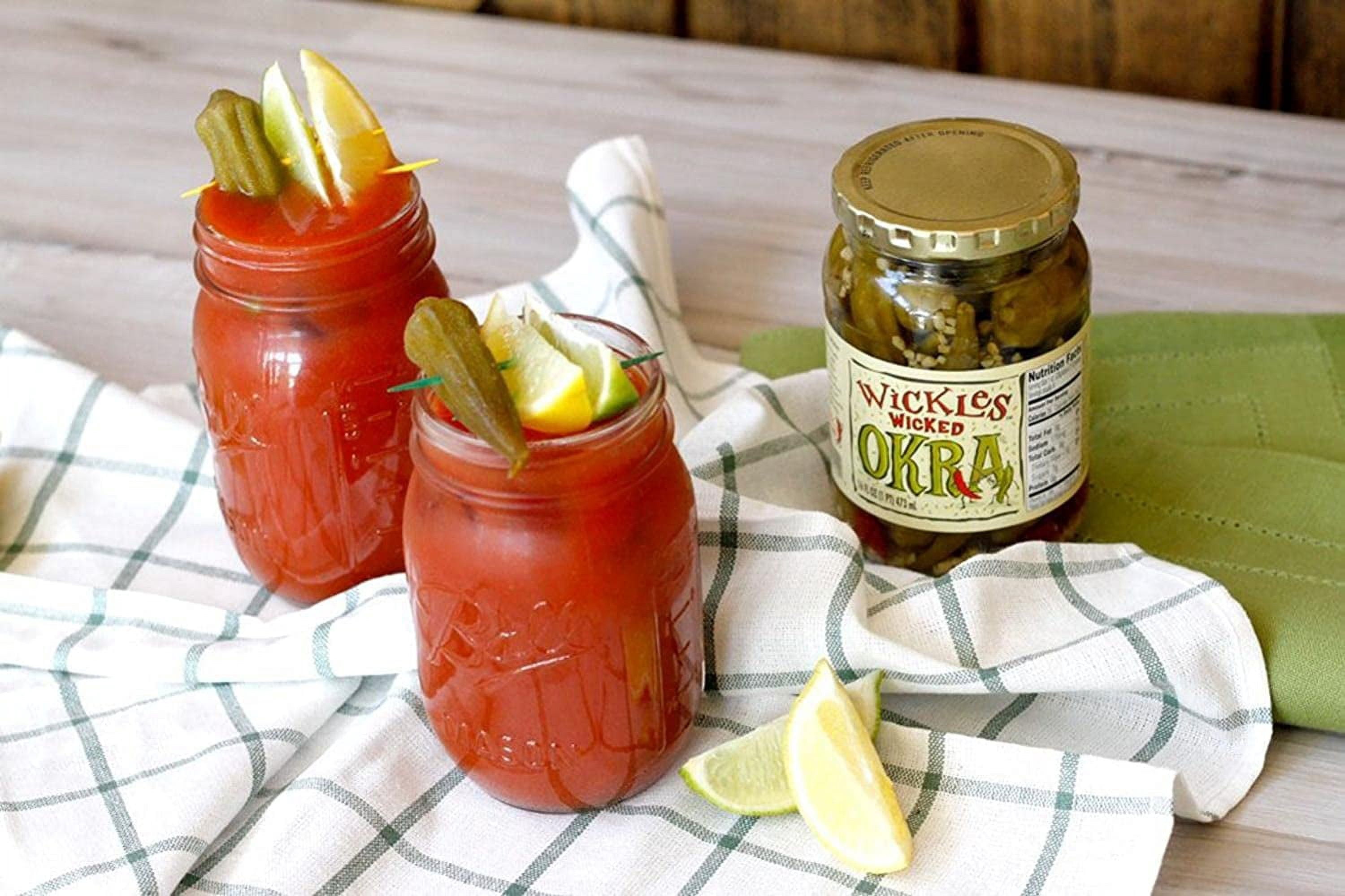 Pack of 6, Wickles Wicked Okra, 16 oz
