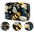 thumbnail image 2 of HoneybeeMakeup Pouch Bag with Zipper, Printed Design - Ideal for Ladies and Girls Travel - Cosmetic Storage Organizer - Zipper Pouch for Makeup Tools - Travel Security Pouch - PVC Material, 2 of 6