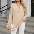 thumbnail image 1 of RXIRUCGD Mode Décontractée pour Femmes Sweat-Shirt à Manches Longues Col en V Confortable, Beige, Taille: m, 1 of 9