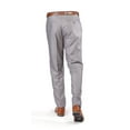thumbnail image 4 of Slim Fit Men's Solid Suit Pants Trouser Flat Front No Pleats Dress Slacks (US, Waist Inseam, 34, 32, Regular, Regular, Silver), 4 of 4