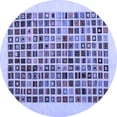 thumbnail image 1 of Ahgly Company Indoor Round Abstract Blue Contemporary Area Rugs, 8' Round, 1 of 4