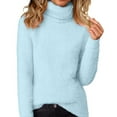 thumbnail image 4 of ylioge Fleece Sweaters for Women Plus Size S-5X Turtleneck Sweatshirts Womens Casual Solid Color Long Sleeve Pullover Knitted Thermal Sweater Tops, 4 of 7