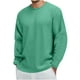 thumbnail image 1 of pstuiky mangas largas para hombre, Camiseta vintage informal de color liso con cuello redondo y manga larga para hombre camisetas de hombre xxl, 1 of 6