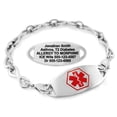 thumbnail image 1 of MedicEngraved Stainless Steel Custom Medical Alert Bracelet - 6mm Infinity Link, 1 of 8